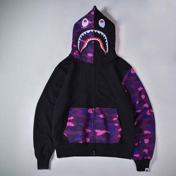 Men's Bape Black And Purple Patchwork Jacket Size: M - Picture 1 of 6